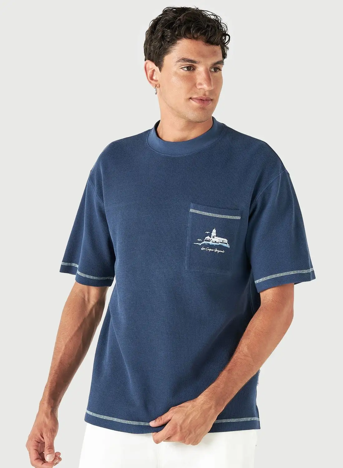 Lee Cooper Textured Crew Neck T-Shirt