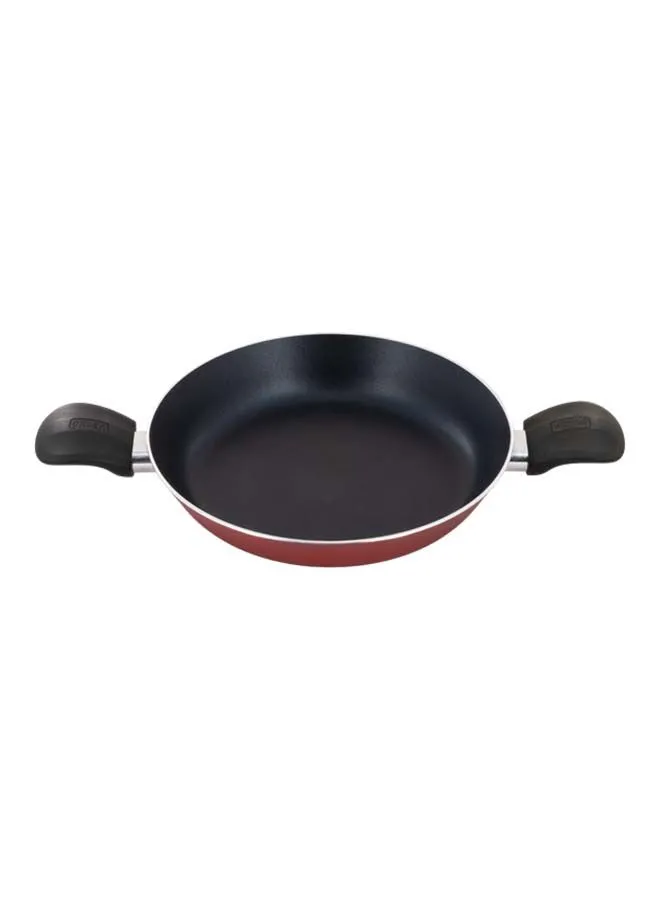 vetro Vetro Open Fry Pan With Two Ears Non Stick (Coating Interior) 24Cm - 9 1/2 inch Wine Red K797013/24