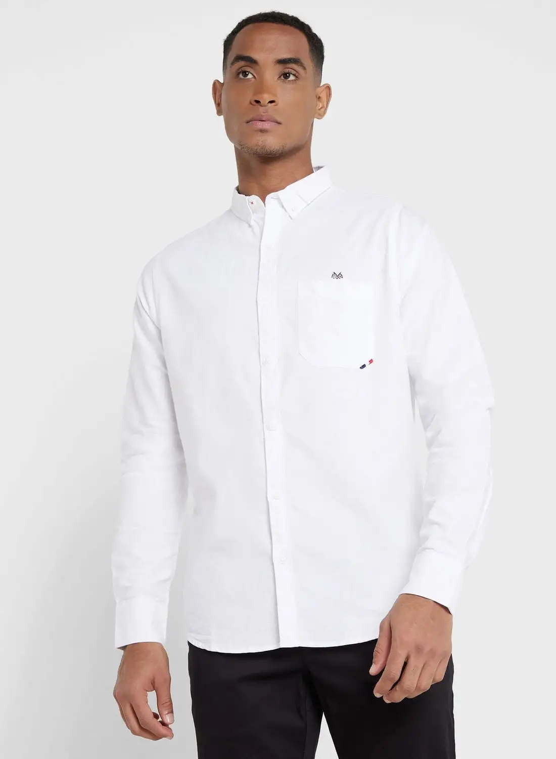 قميص توماس سكوت توماس سكوت رجالي أبيض من القطن الخالص بقصة ضيقة