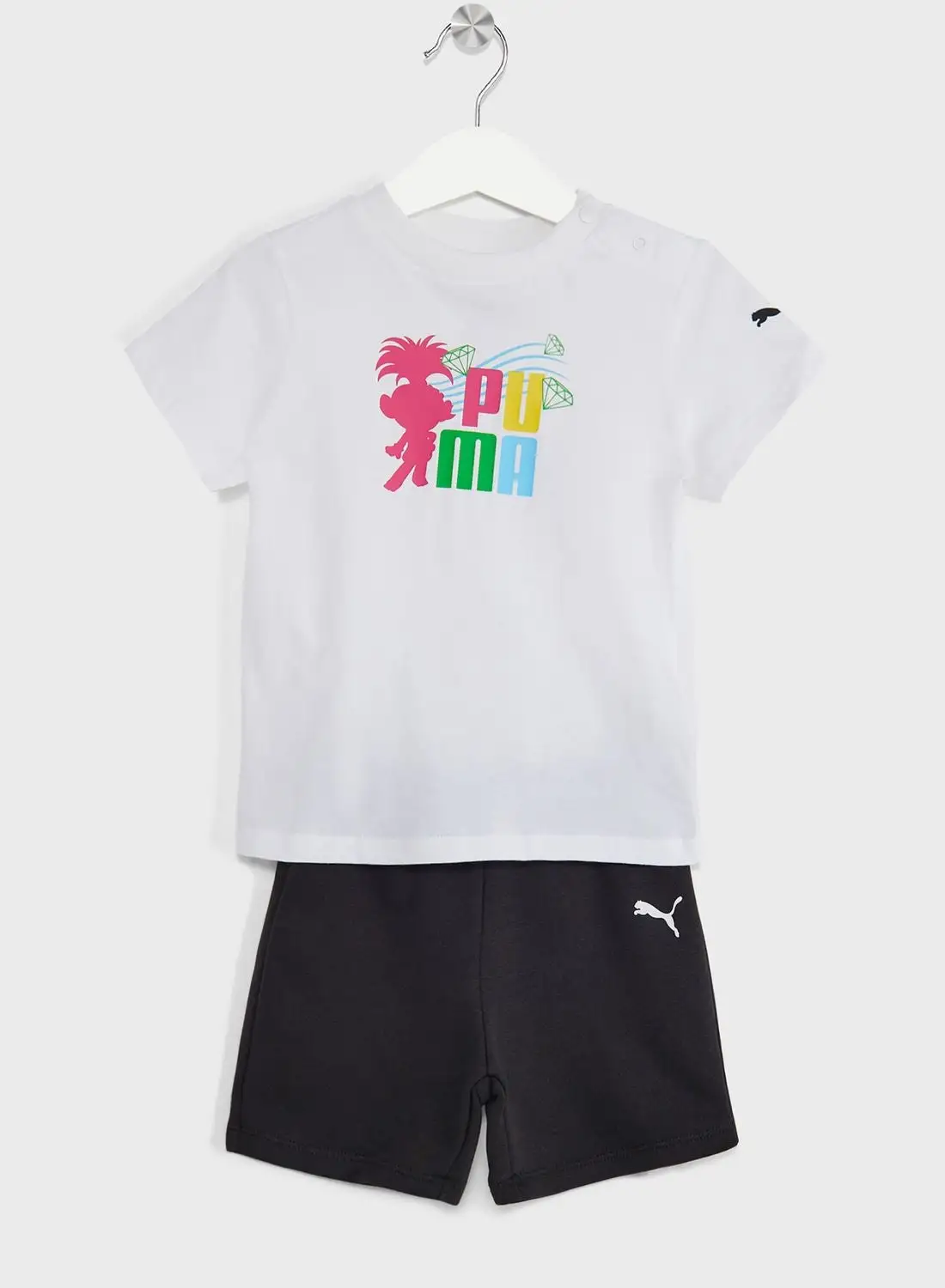 PUMA Kids Trolls Minicat T-Shirt & Shorts Set