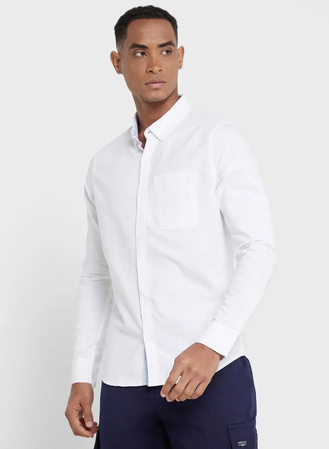 Thomas Scott Thomas Scott Men White Slim Fit Cotton Casual Sustainable Shirt