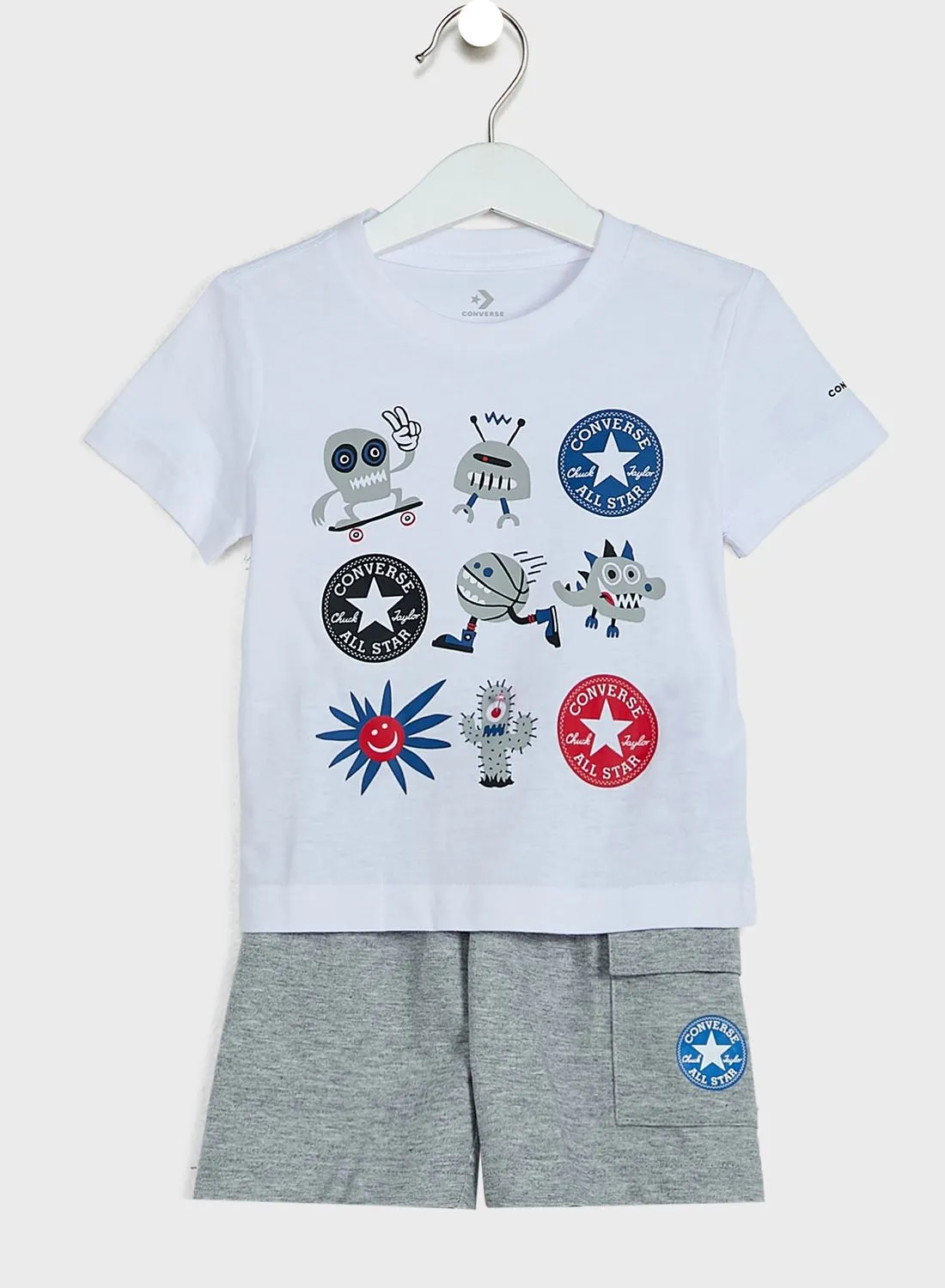 CONVERSE Infant Distorted Cargo Shorts Set