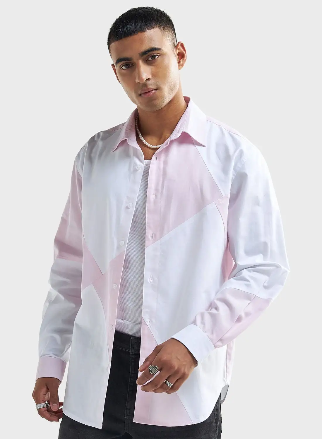 FAV Panelled Relaxed Fit Shirt
