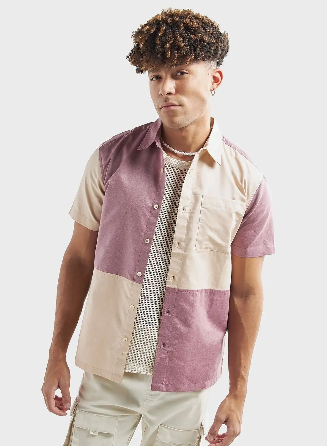 FAV Color Block Regular Fit Shirt