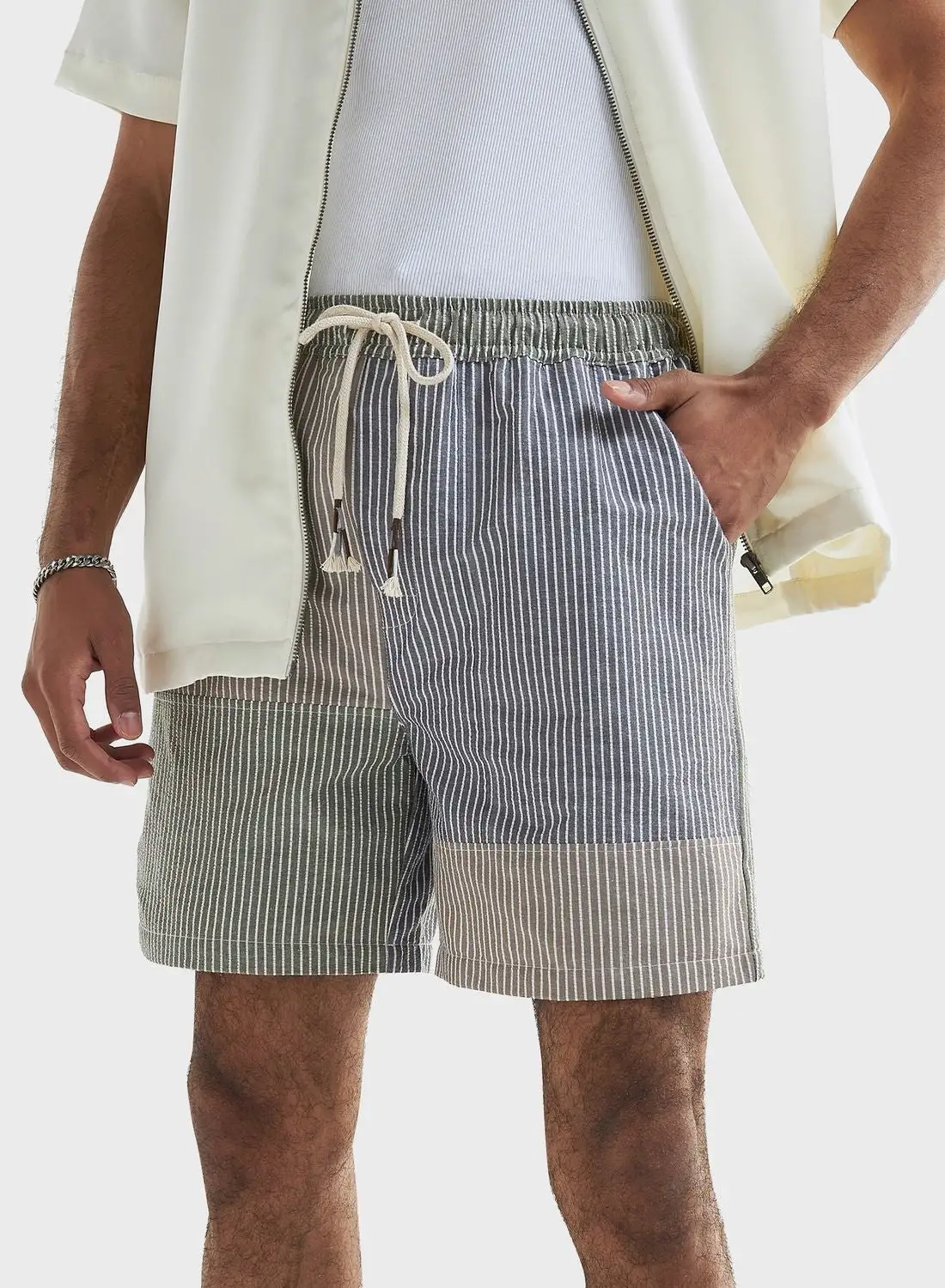 FAV Striped Drawstring Shorts