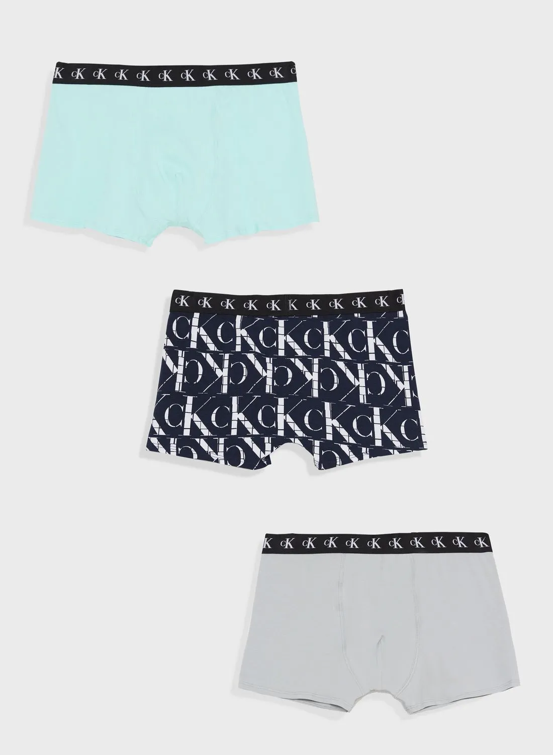 CALVIN KLEIN Youth 3 Pack Assorted Trunks
