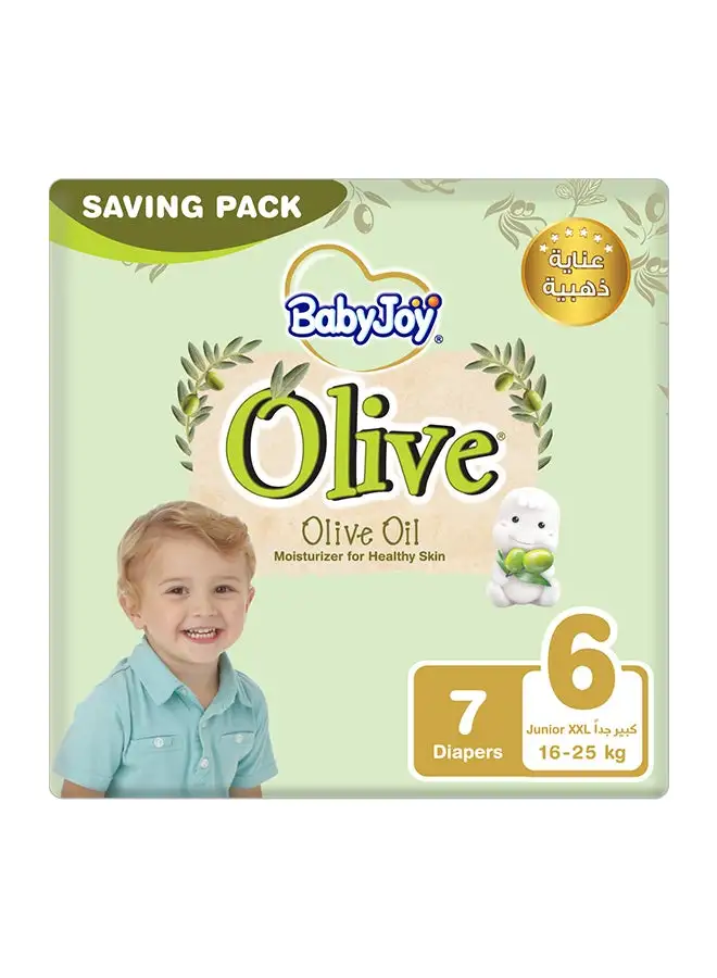BabyJoy Olive Oil Size 6 Junior XXL 16 to 25 kg Saving Pack 7 Diapers