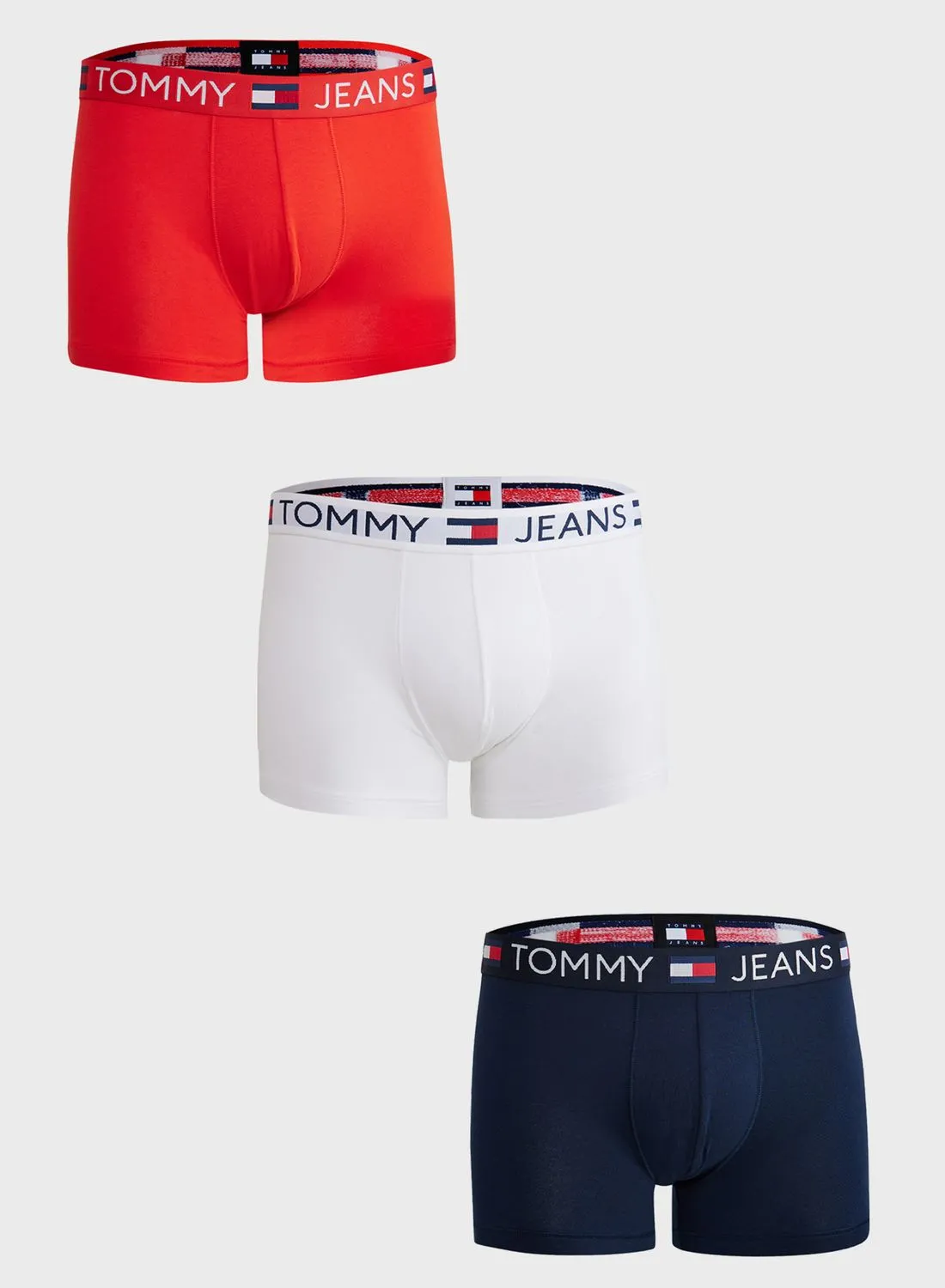 TOMMY JEANS 3 Pack Logo Band Trunks