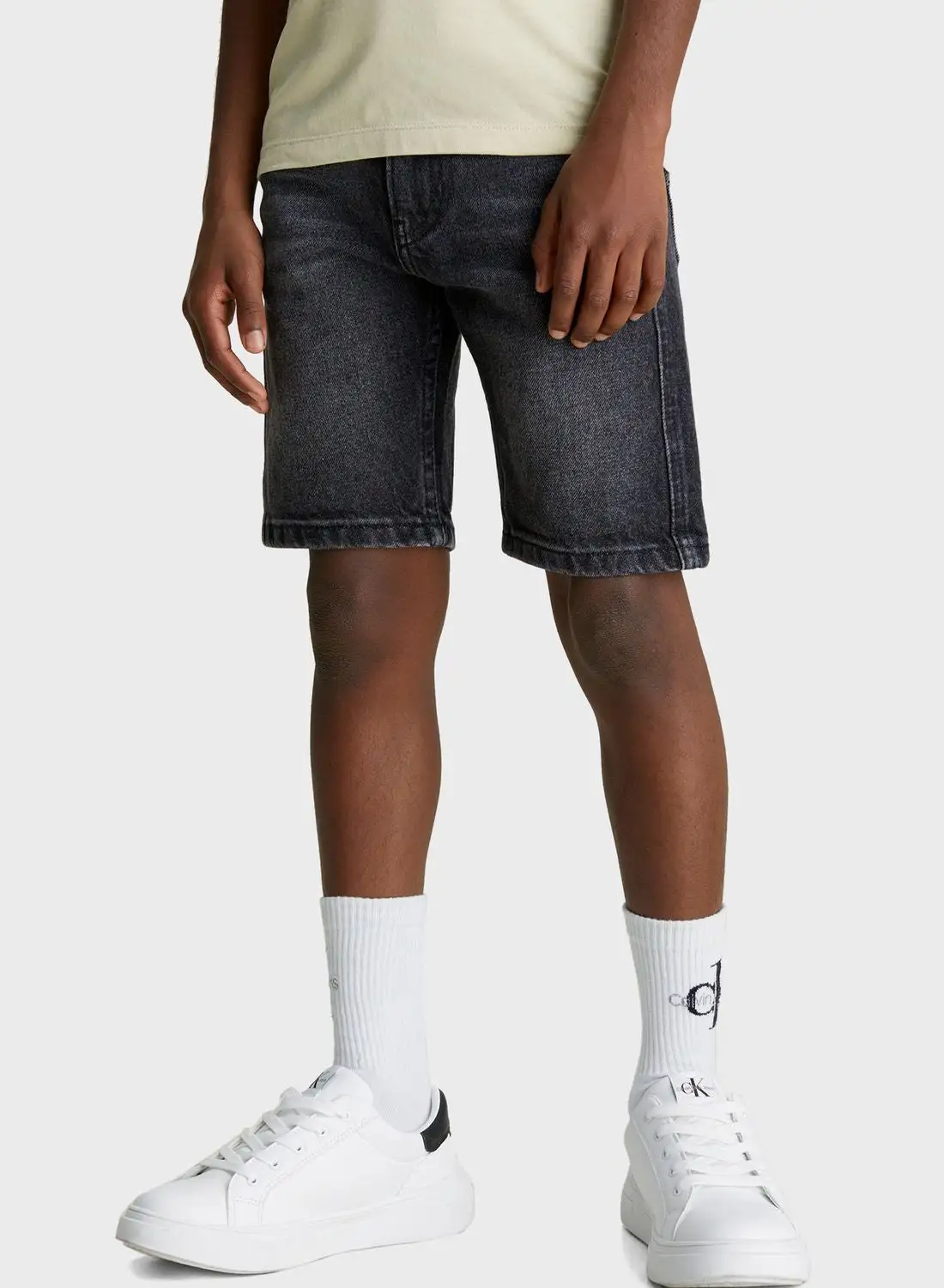 Calvin Klein Jeans Kids Relaxed Fit Denim Shorts
