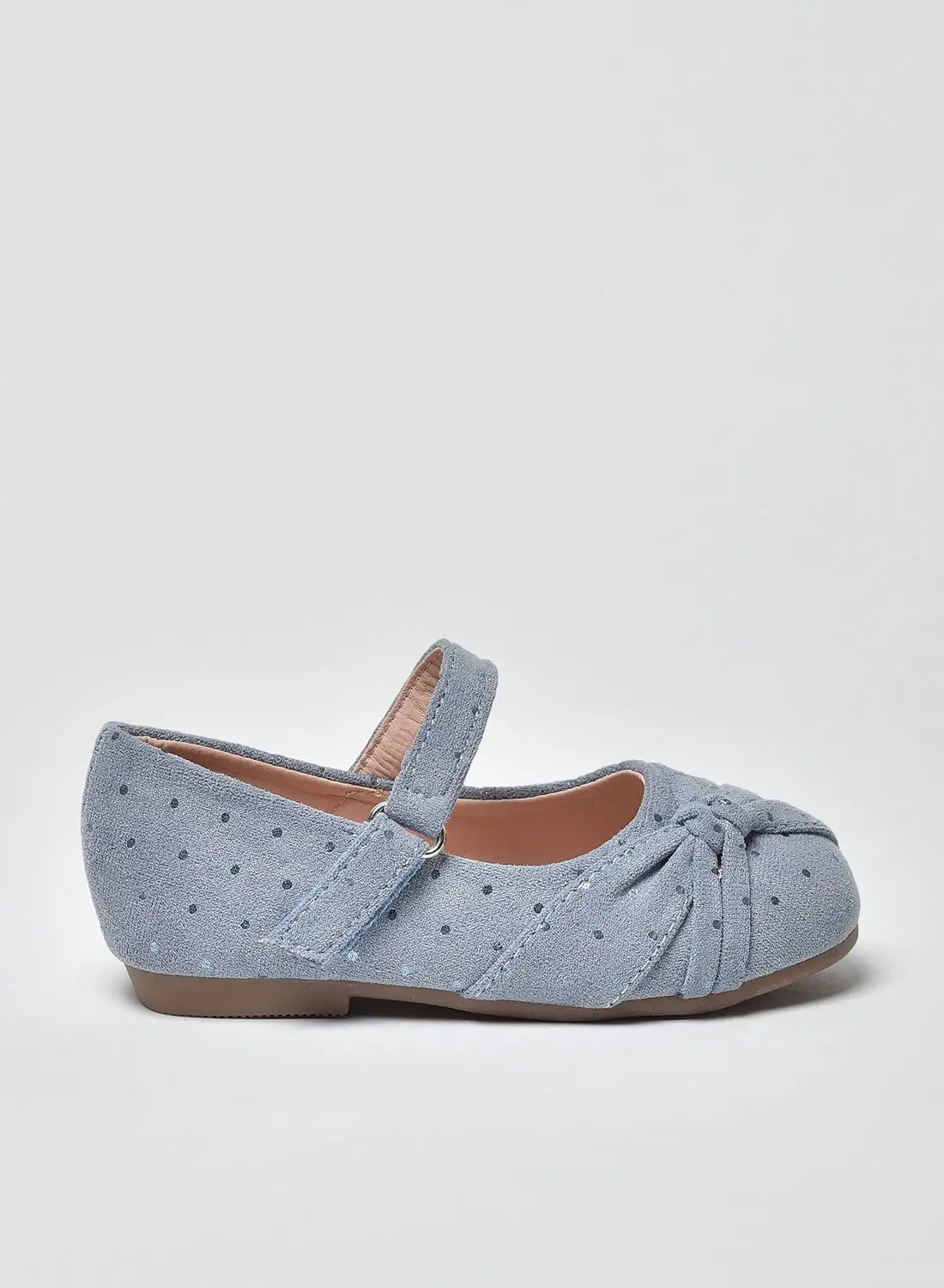 Aila Dyed Pattern Flat Ballerinas Blue