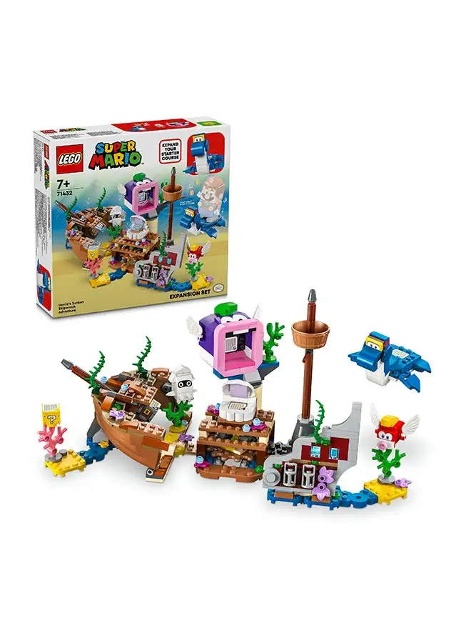 LEGO LEGO 71432 Super Mario Dorrie's Sunken Shipwreck Adventure Expansion Set Building Toy Set (500 Pieces)