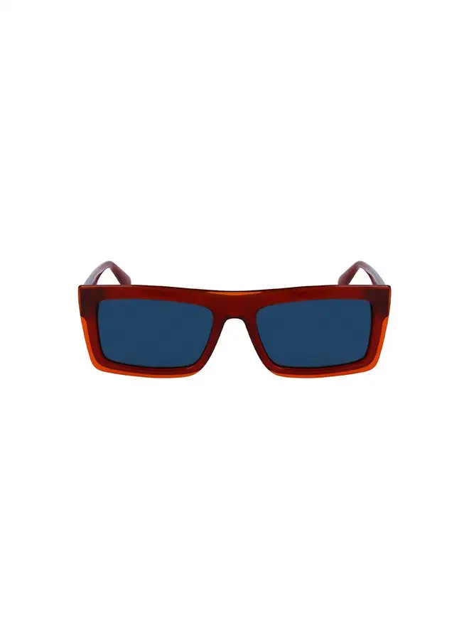 كالفن كلاين جينز نظارة شمسية مستطيلة للحماية من الأشعة فوق البنفسجية للجنسين - CKJ23657S-820-5518 - مقاس العدسة: 55 ملم
