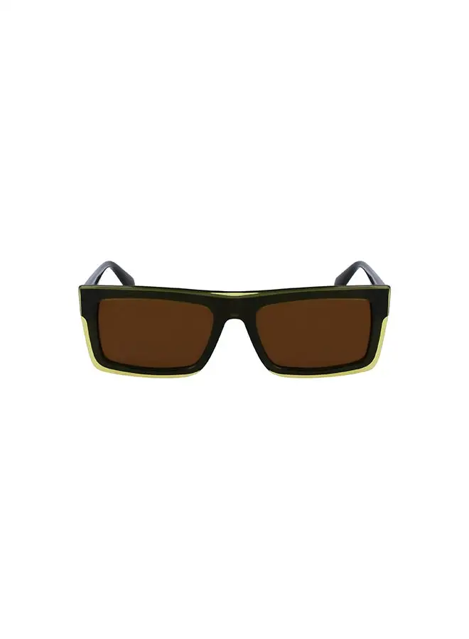 Calvin Klein Jeans Unisex UV Protection Rectangular Sunglasses - CKJ23657S-745-5518 - Lens Size: 55 Mm