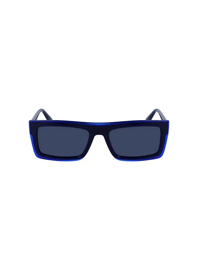 كالفن كلاين جينز نظارة شمسية مستطيلة للحماية من الأشعة فوق البنفسجية للجنسين - CKJ23657S-400-5518 - مقاس العدسة: 55 ملم