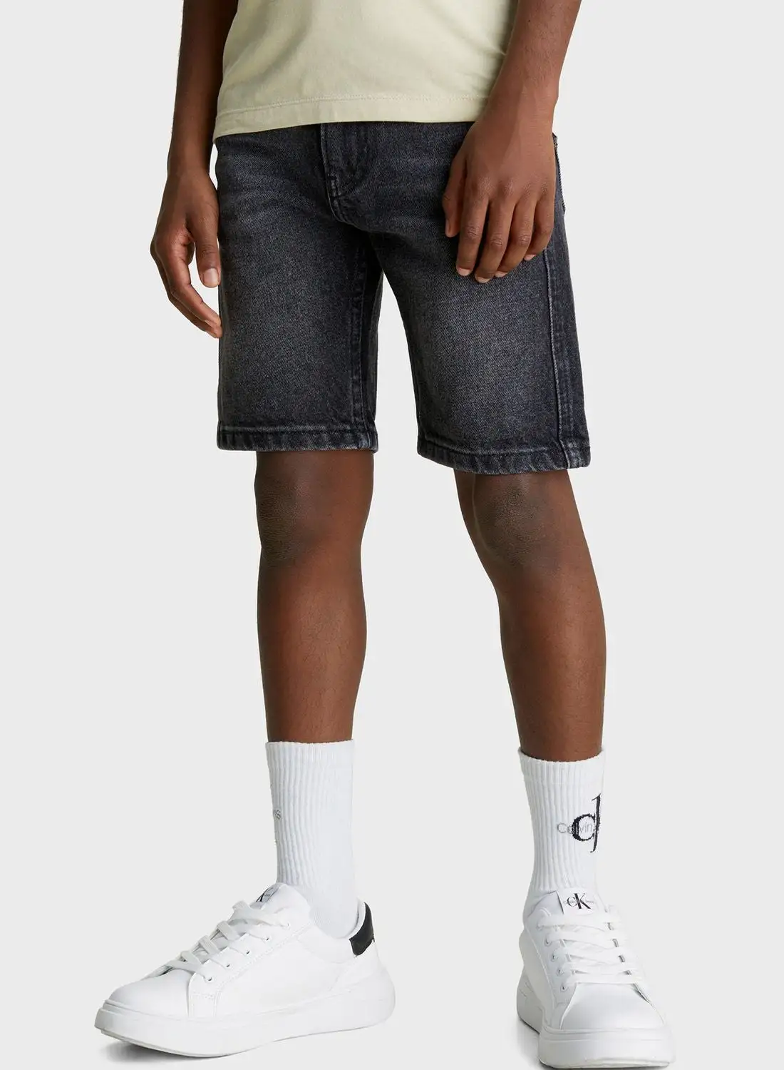 Calvin Klein Jeans Youth Relaxed Fit Denim Shorts