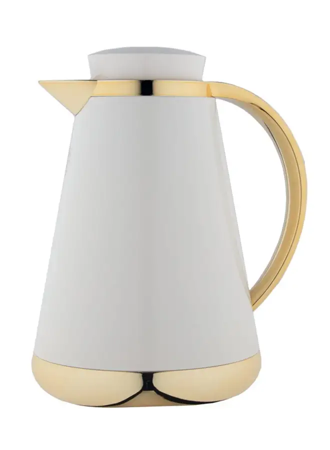 Alsaif Hala Coffee And Tea Vacuum Flask    1.0 Liter Ivory/Gold