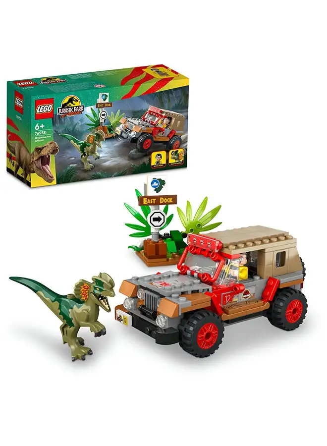 LEGO LEGO 76958 Jurassic World Dilophosaurus Ambush Building Toy Set (211 Pieces)