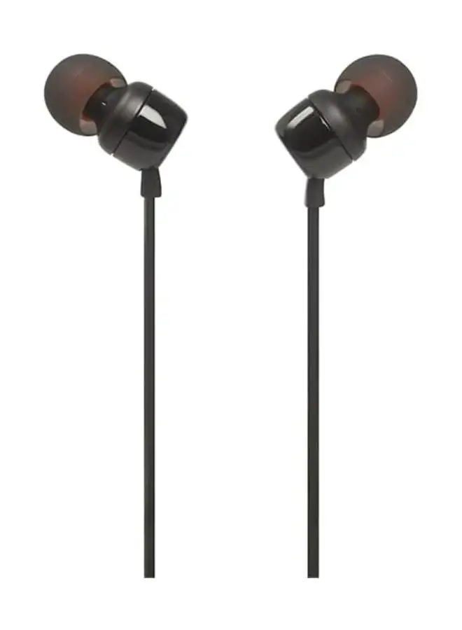 JBL Genuine JBL Harman Tune 110 Wired Handsfree Headphones Black New Retail Packed Black