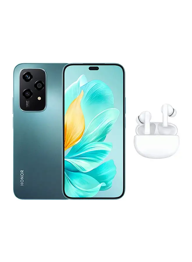 Honor 200 Lite Cyan Lake Dual SIM 8GB RAM, 256GB 5G With Include Gifts | Honor Earbuds X5 | Honor Service Care+ - Middle East Version