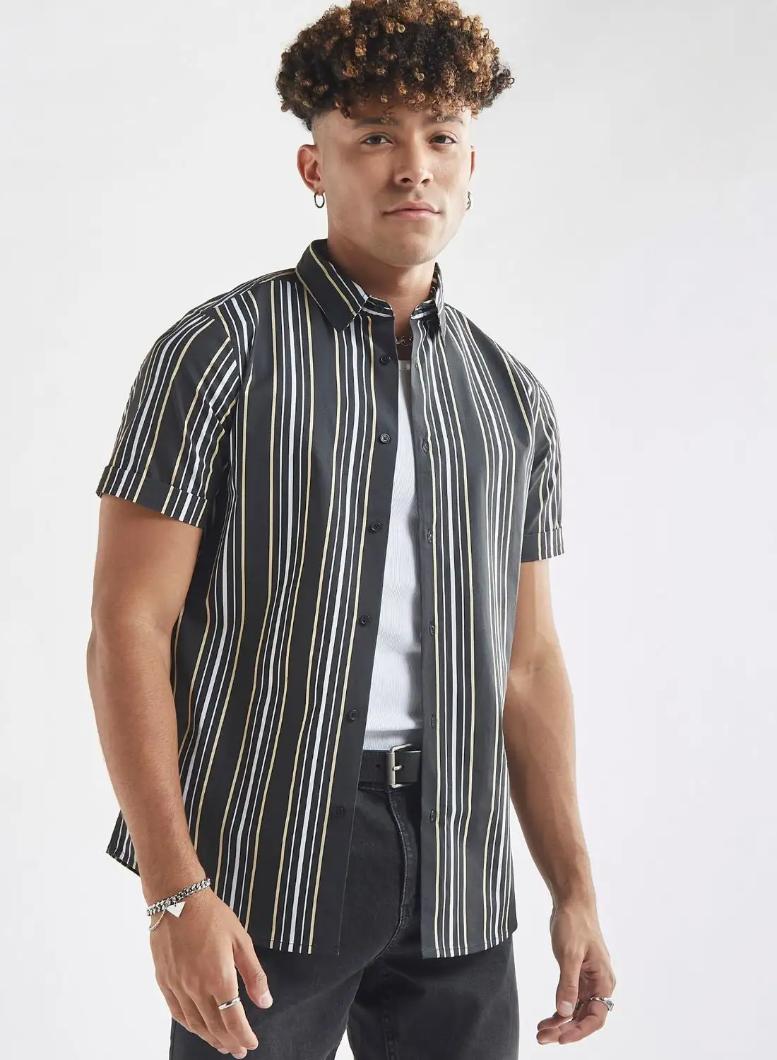 FAV Striped  Regular
  Fit Shirts