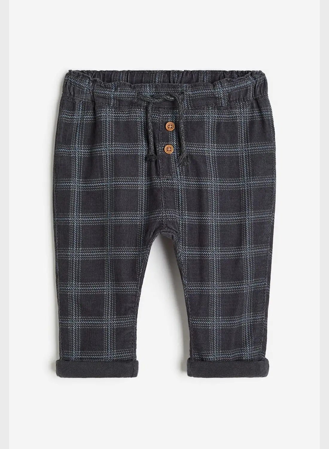 H&M Kids Checks Fine Lined Denim Pants