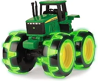 John Deere Tractor - Monster Treads Lightning Wheels - Motion Activated Light Up Monster Truck Toy - John Deere Tractor Toys - Easter Gifts for Kids - Ages 3 Years and Up