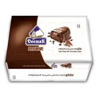 Deemah Brownie Cake Filled With Chocolate Cream 37g ×12