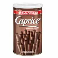 Papadopoulos Caprice Dark Chocolate Wafer Rolls 115g