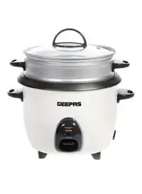 Geepas Electric Rice Cooker 1 L 1 L 400 W Grc4325 White/Black/Clear