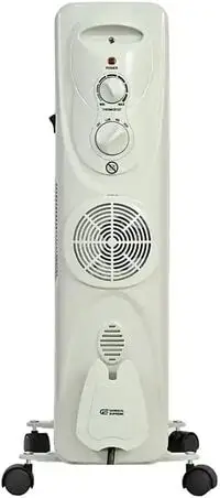 General Supreme Oil Electric Heater, 13 Fins, 2800 Watt Distribution Fan, White