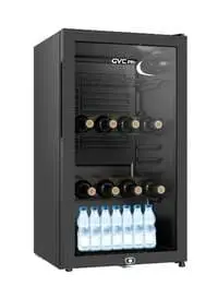 GVC Pro Mini Refrigerator With Glass Door 90L, GVRG-155, Black (Installation Not Included)