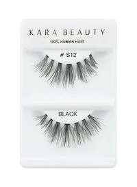 Kara Beauty Human Hair Eyelashes S12 Black