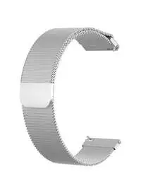 Fitme Milanese Replacement Band For 22mm Watches, Silver