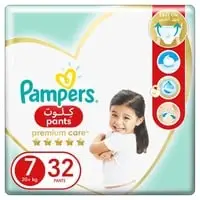 Pampers Premium Care Pants Diapers, Size 7, 20+kg, Super Saver Pack, 32 Diapers