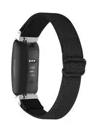 حزام بديل من النايلون من Fitme لـ Fitbit Inspire 2، أسود