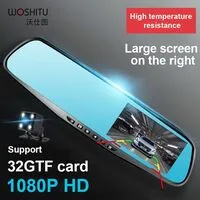 Generic HD 1080P Car Camera Dash Mirror Dual Lens Reversing DVR Cam Recorder Video Dashboard Camera