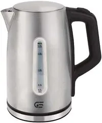 GS General Supreme 1850W Stainless Steel Electric Kettle, 1.7 Liter Capacity, Silver