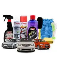 Getsun Complete Car Care Kit - Glass & Leather Cleaner, Quick Wax, Tire Foam, Endurance Tire Gloss, Air Conditioner Cleaner, Car Cleaning Brush With Microfiber Towel & Glove