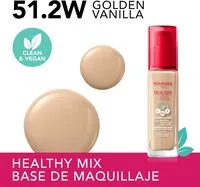 Bourjois Healthy Mix Clean Foundation - 51.2W - Golden Vanilla, 30ml-كريم اساس هيلثي ميكس من بورجوا