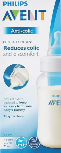 Philips Avent Anti-colic with AirFree Bottle SCF810/14 - فيليبس أفنت رضاعة مضادة للمغص 330مل