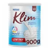 Nestle Klim Low Fat Powdered Milk with Calcium and Vitamin D 900g