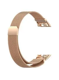 Fitme Replacement Milanese Strap For Huawei Band 6, Rose Gold