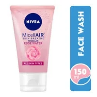 NIVEA Face Wash Micellar, Rose Care with Organic Rose, All Skin Types, 150ml