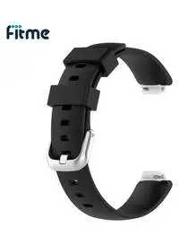 سوار سيليكون من Fitme لساعة Fitbit Inspire 2، أسود