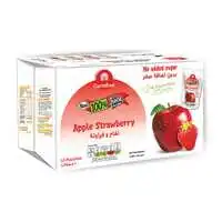 كارفور عصير فاكهة التفاح والفراولة بدون سكر مضاف 200مل عبوة من 10 قطع