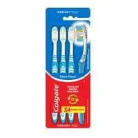 Colgate Extra Clean Medium Toothbrush Multicolour 4 count