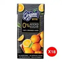 عصير برتقال أصلي 0% سكر مضاف 200 مل × 18