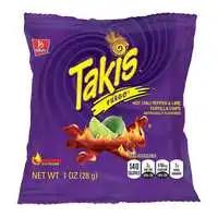 Takis Fuego Hot Chili Pepper & Lime Tortilla Chips - (28g Mini Bag)