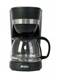 ماكينة تحضير القهوة تكنو بيست، 1.25 لتر، 600 واط، BCM-001، أسود