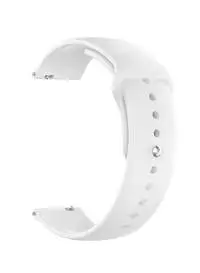Fitme Clip Silicone Band For 20mm Smartwatch, White